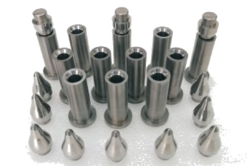 Non-magnetic carbide guide blocks